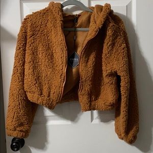 *NWT* Zaful Cognac Crop Jacket